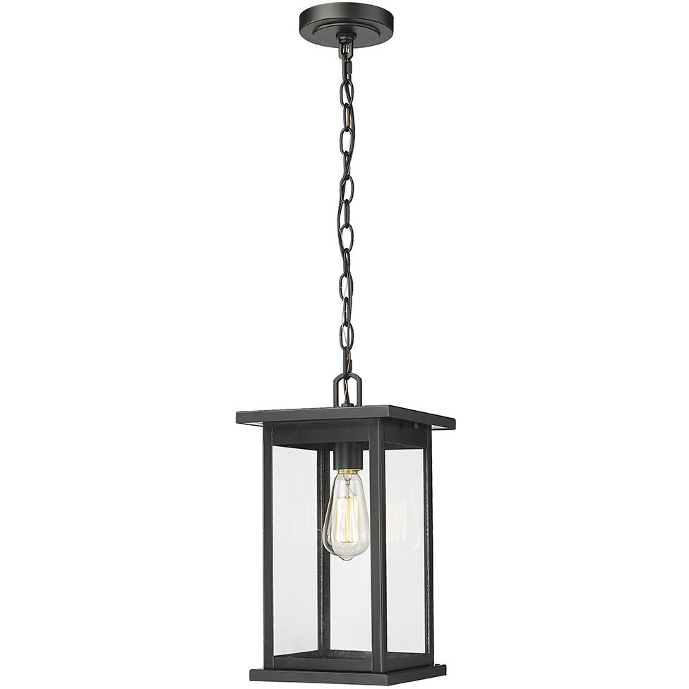 Bowton 1 Light 8.5 inch Powder Coated Black Outdoor Hanging Lantern